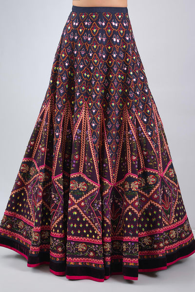 Navy blue lehenga set
