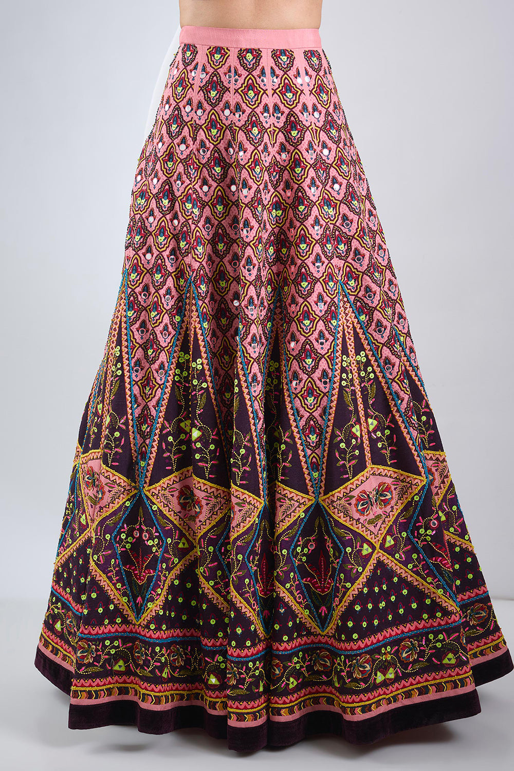 Deep purple lehenga set