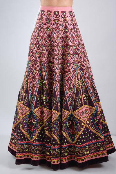 Deep purple lehenga set