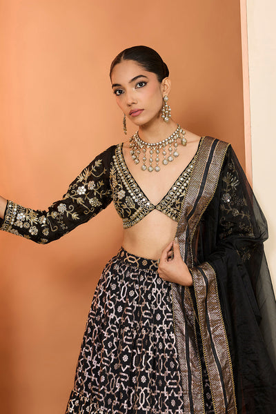 Black  Lehenga Set