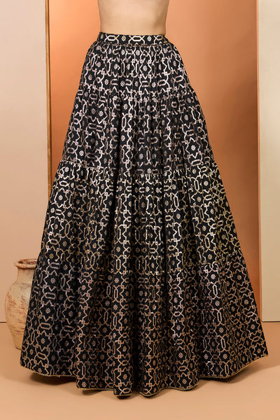 Black  Lehenga Set