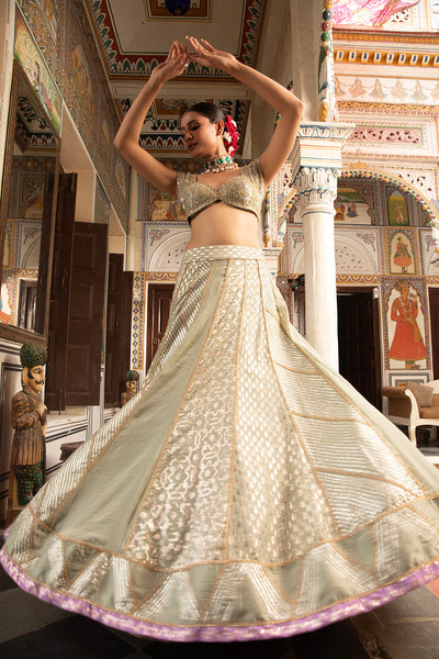 Green Lehenga Set
