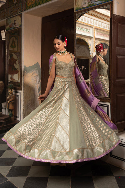 Green Lehenga Set