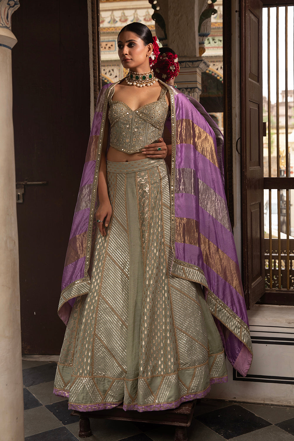 Green Lehenga Set
