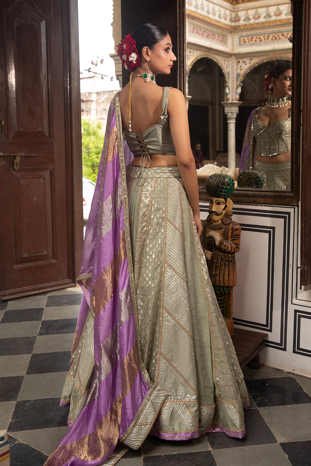 Green Lehenga Set
