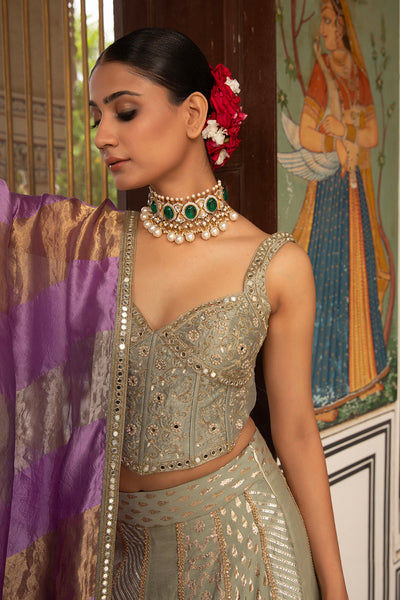 Green Lehenga Set