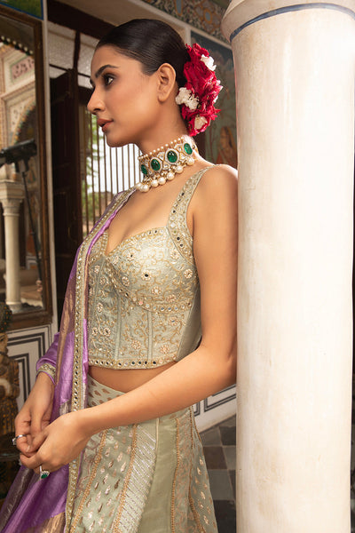 Green Lehenga Set