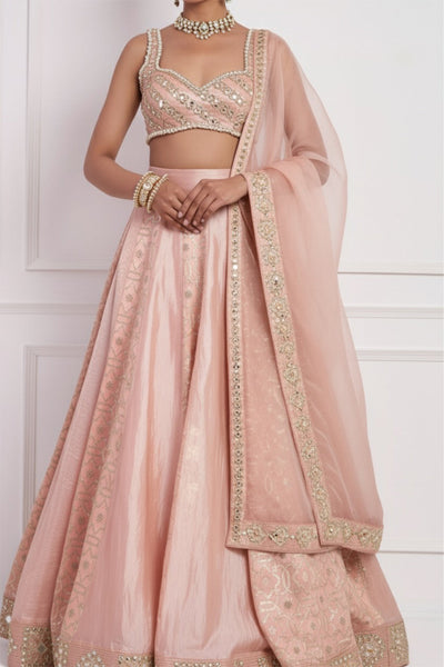 Peach Lehenga Set