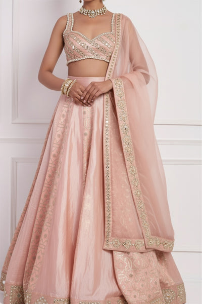 Peach Lehenga Set