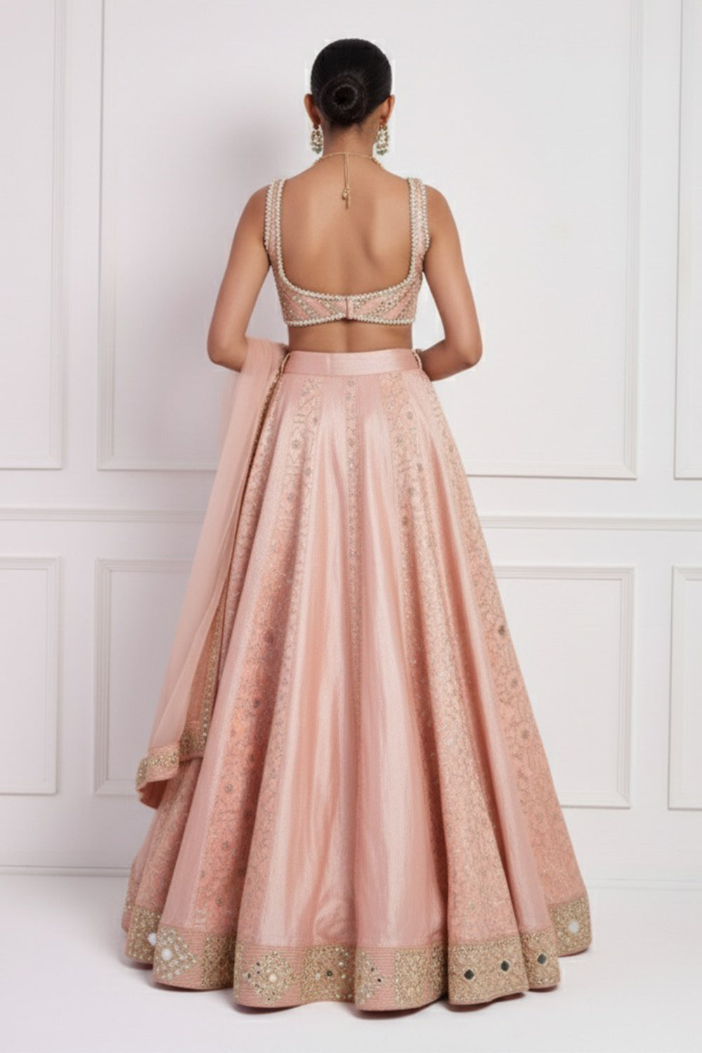 Peach Lehenga Set