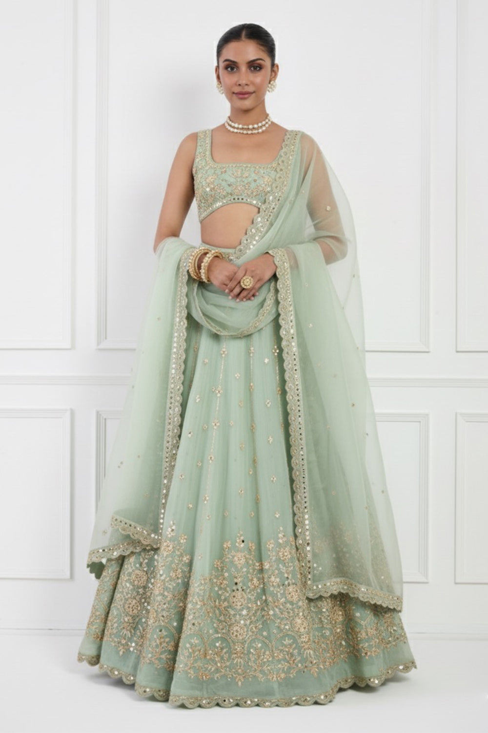 Mint Green Lehenga Set