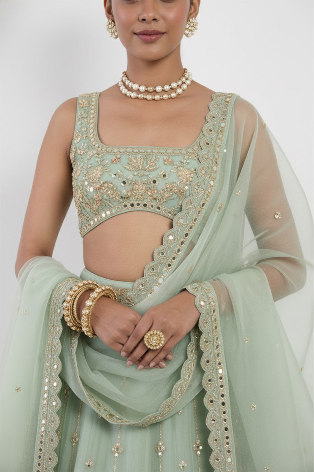 Mint Green Lehenga Set