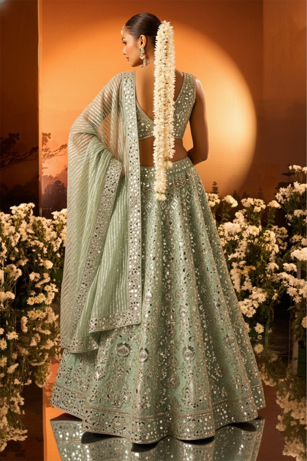 Mint Green Lehenga Set