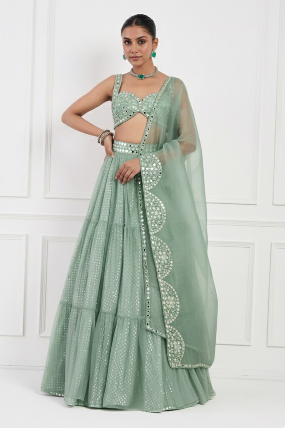Mint Green Lehenga Set