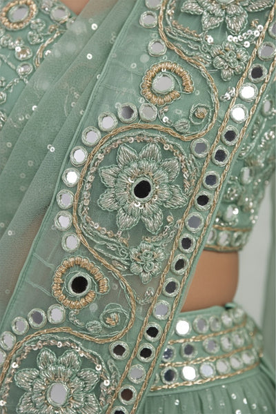 Mint Green Lehenga Set