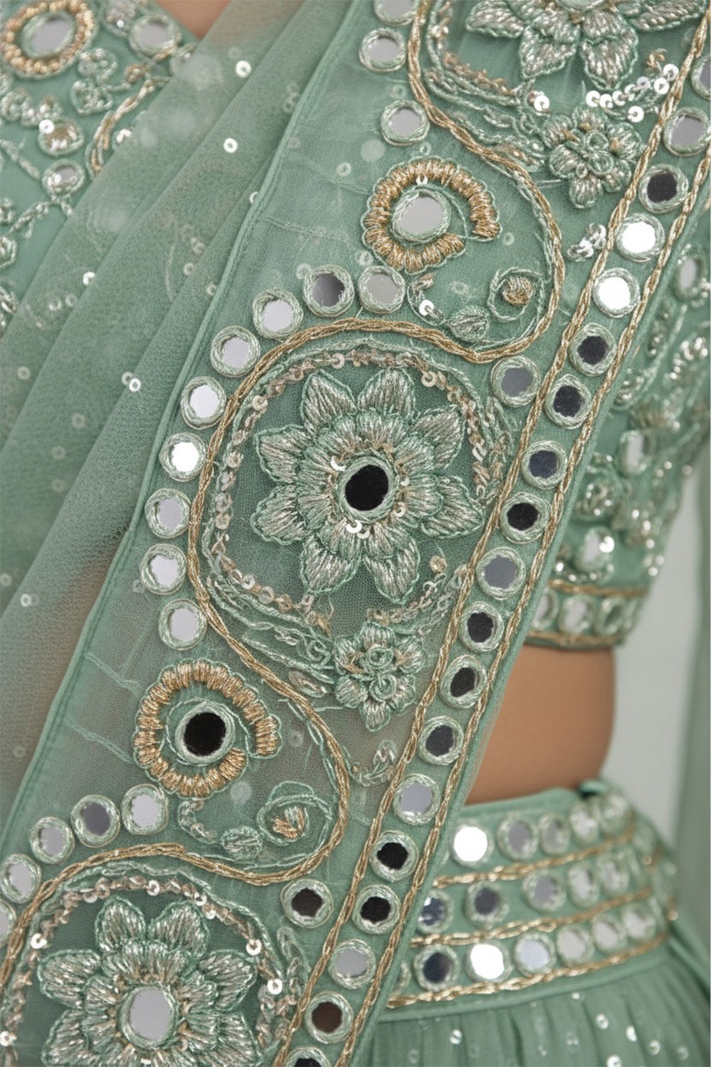 Mint Green Lehenga Set