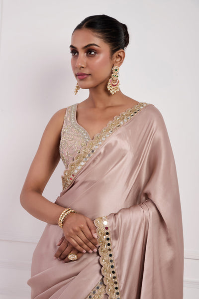 Blush Pink Saree Set