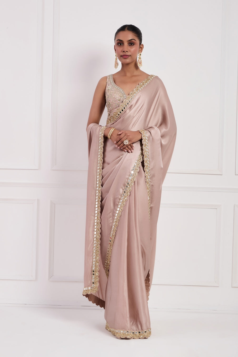 Blush Pink Saree Set