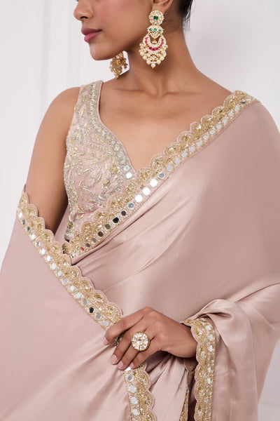 Blush Pink Saree Set