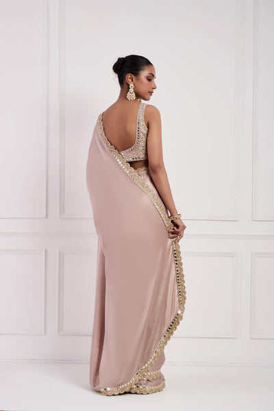 Blush Pink Saree Set