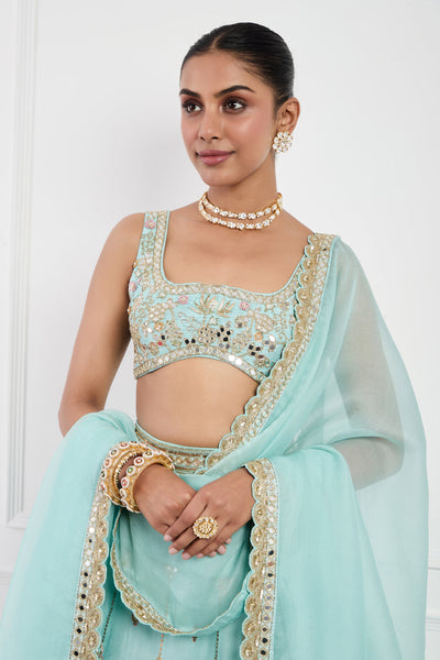 Sky Blue Lehenga Set