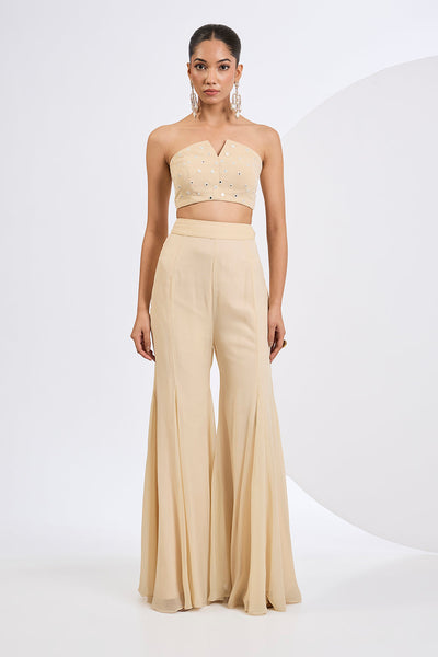 Hevily Embroidered Cape Jacket Set