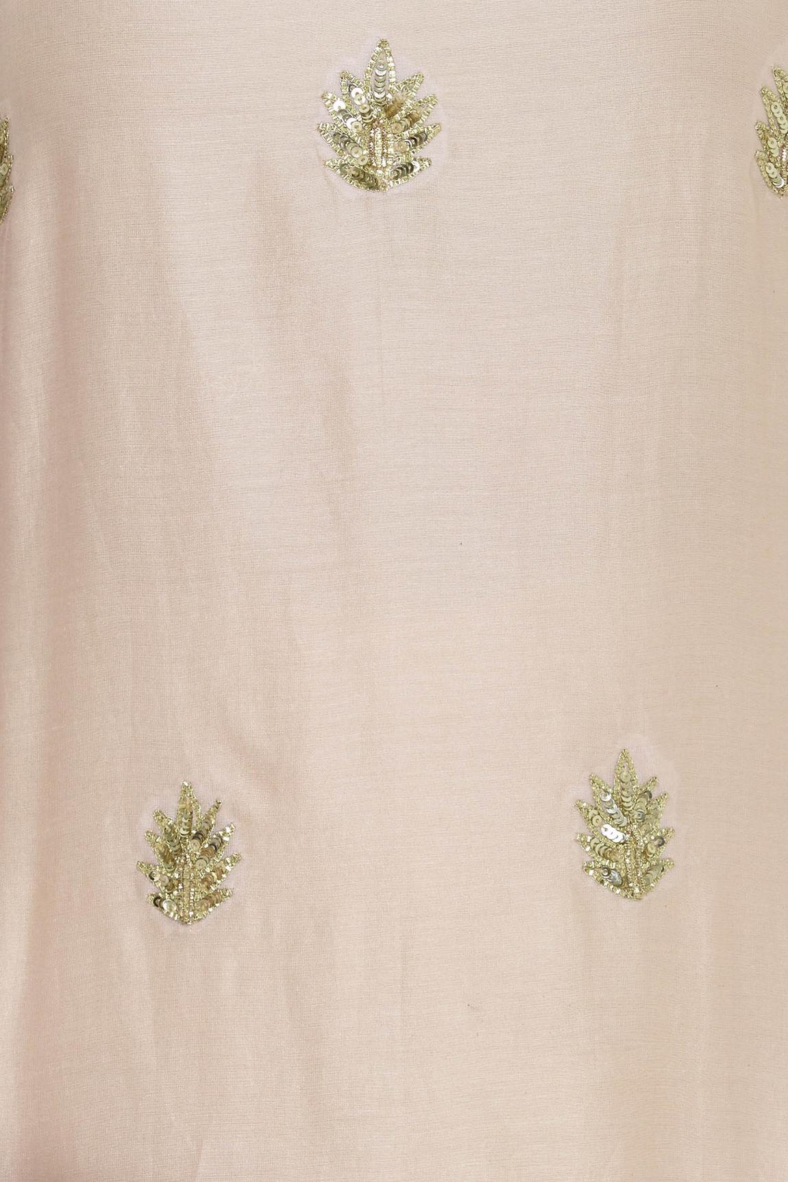 Pink Gota And Sequin Embroidered Kurta Sharara Set