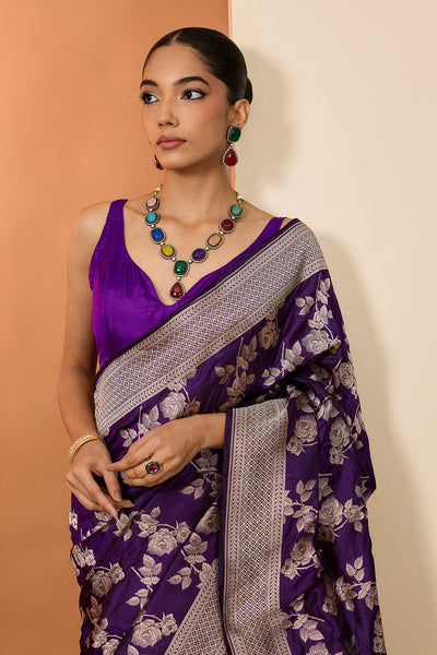 Purple Saree Set