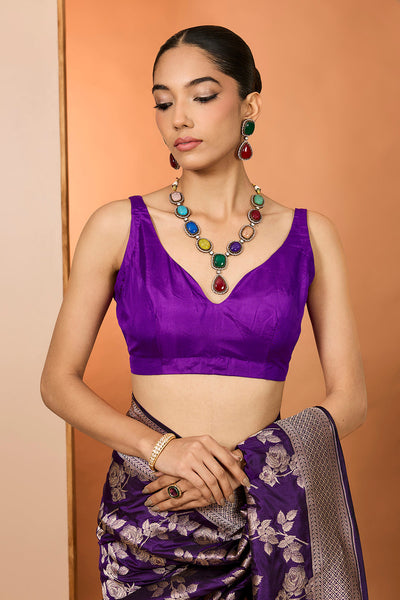 Purple Saree Set