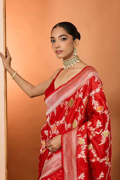 Red Saree Set