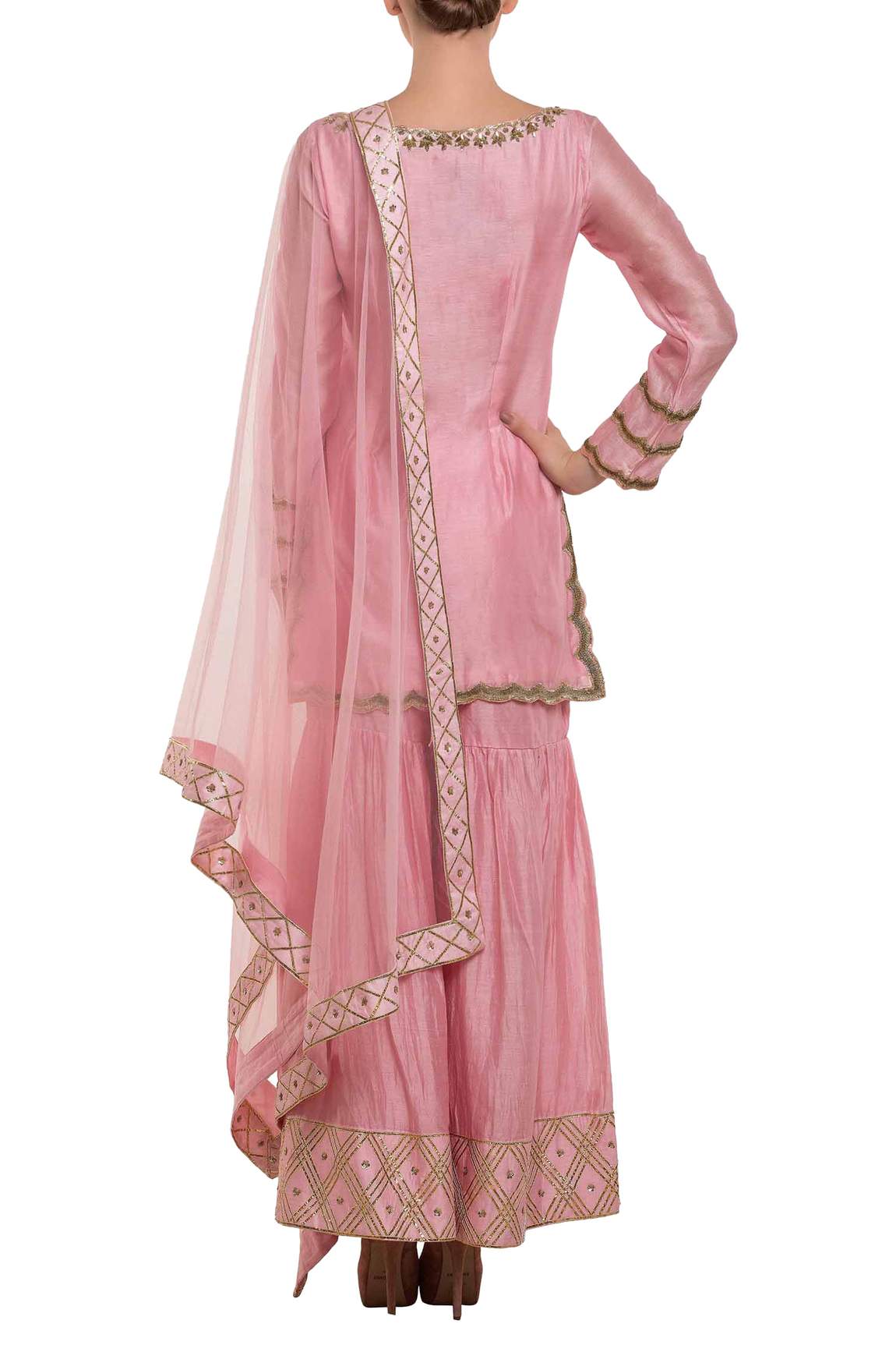 Rose Pink Embroidered Kurta Set