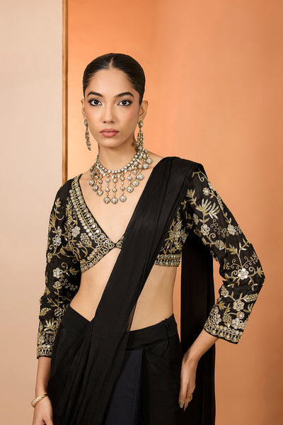 Viscose Chiffon Pre Draped Saree