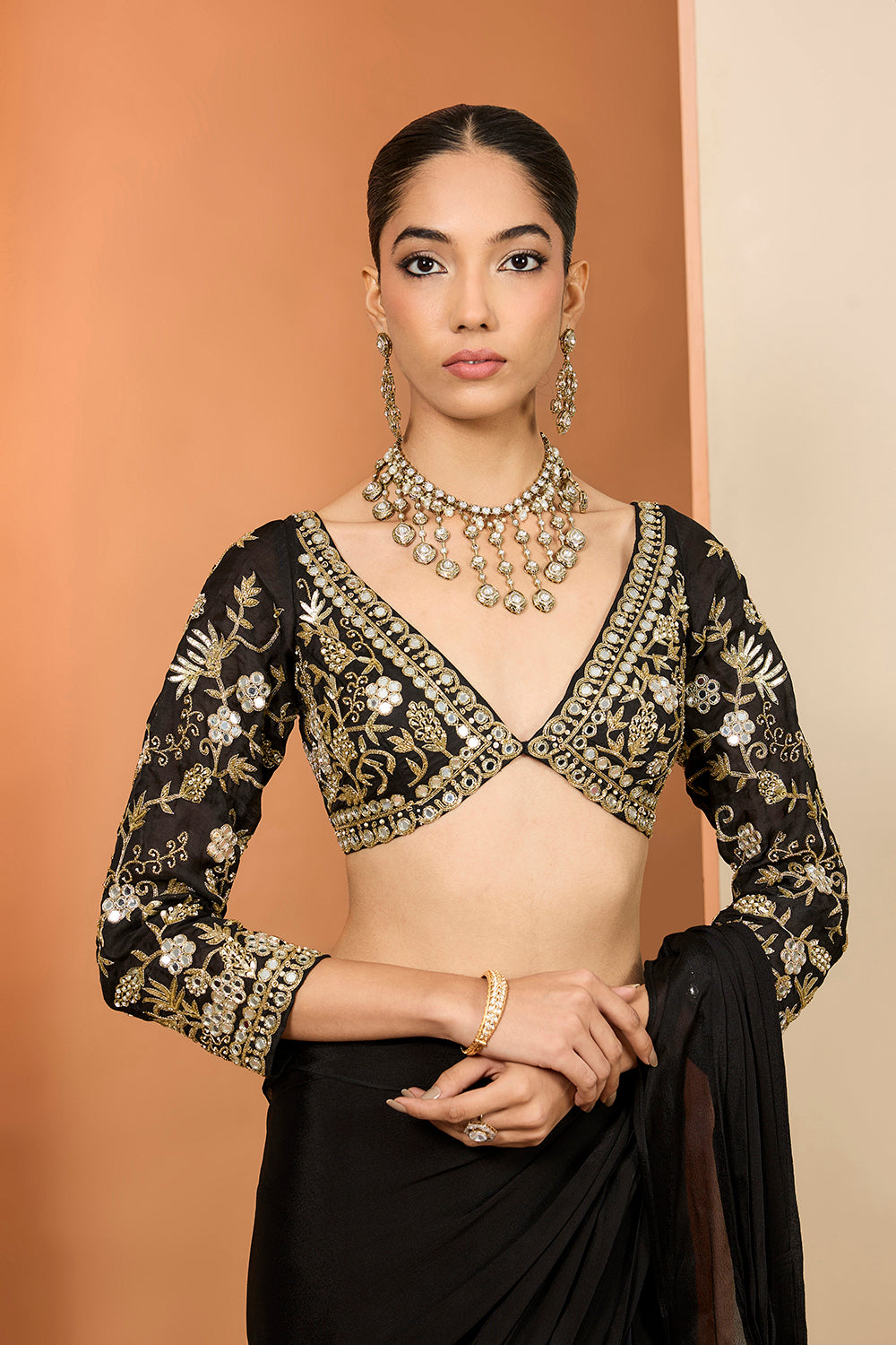 Viscose Chiffon Pre Draped Saree
