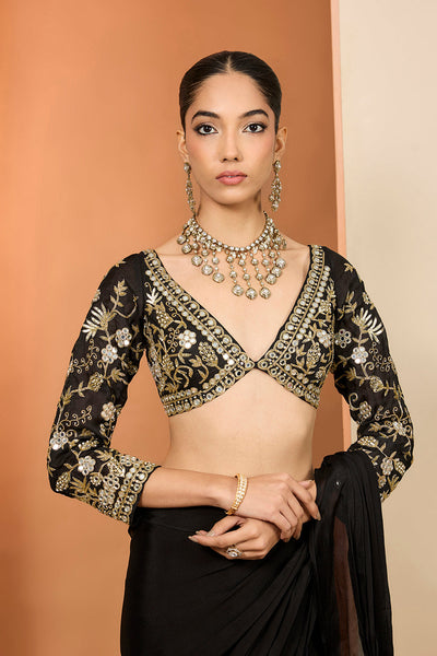 Viscose Chiffon Pre Draped Saree