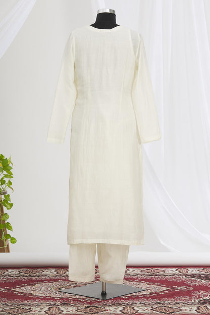 White Embroidered Kurta Set