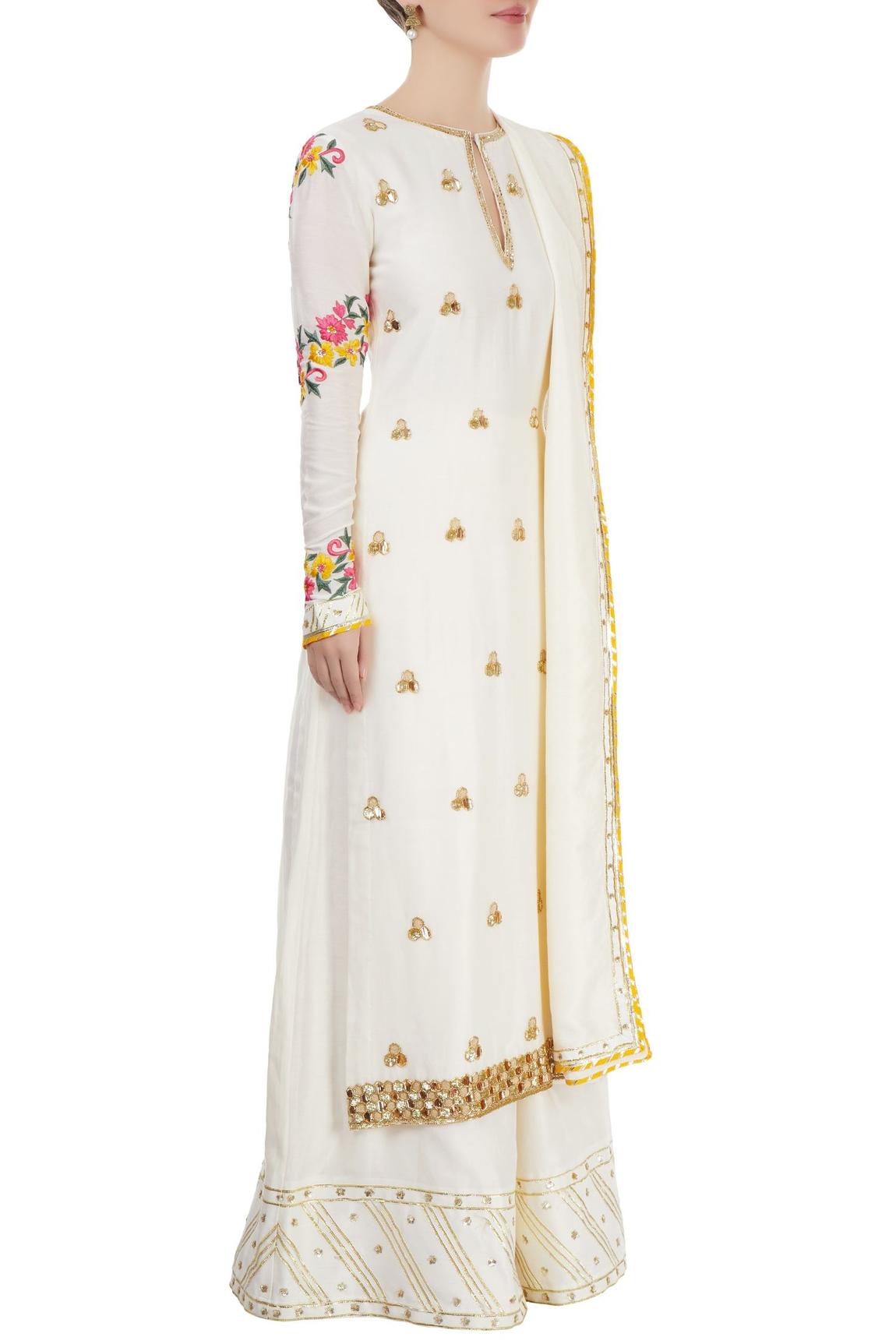 White Embroidered Kurta Set