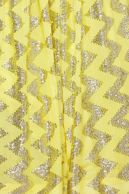 Yellow Embroidered Lehenga Set