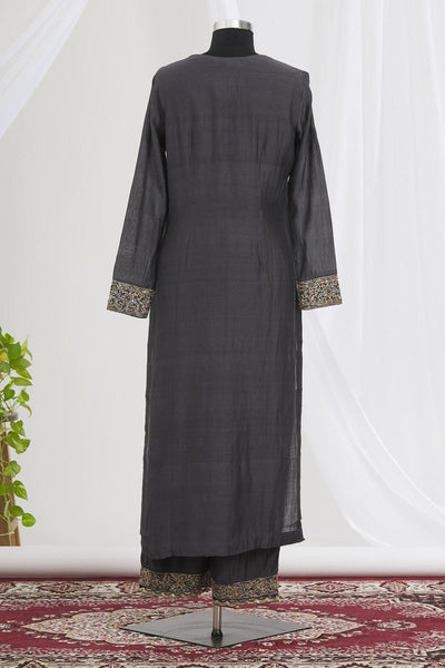 Black Embroidered Kurta Set