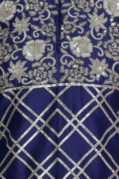 Blue Chanderi Kurta Palazzo Set