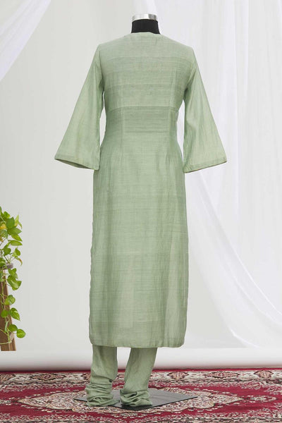 Green Embroidered Kurta Set