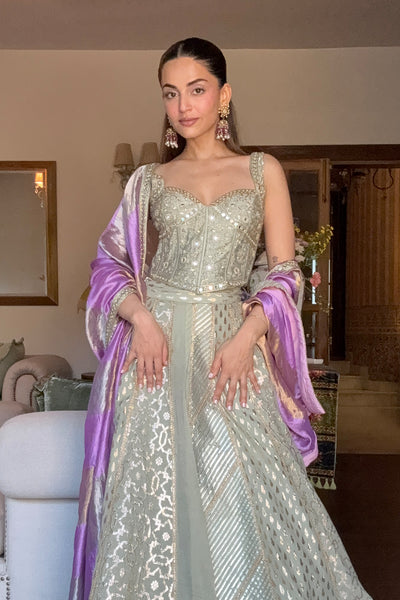 Mehak Bakshi in Green Lehenga Set