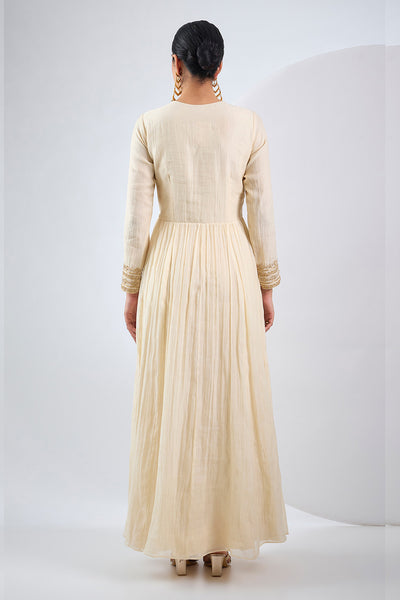 Ivory anarkali set