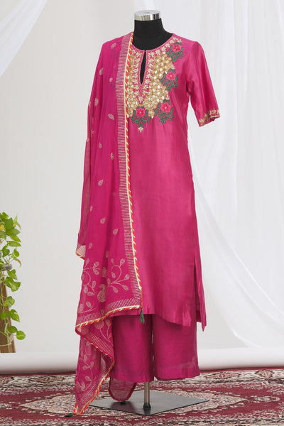 Pink Embroidered Kurta Set