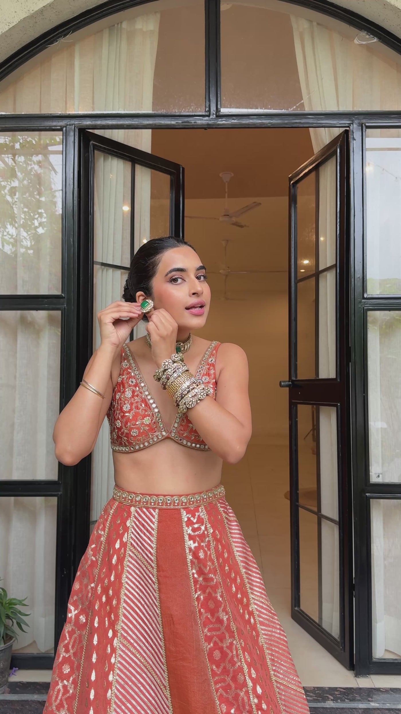 Rust Lehenga Set