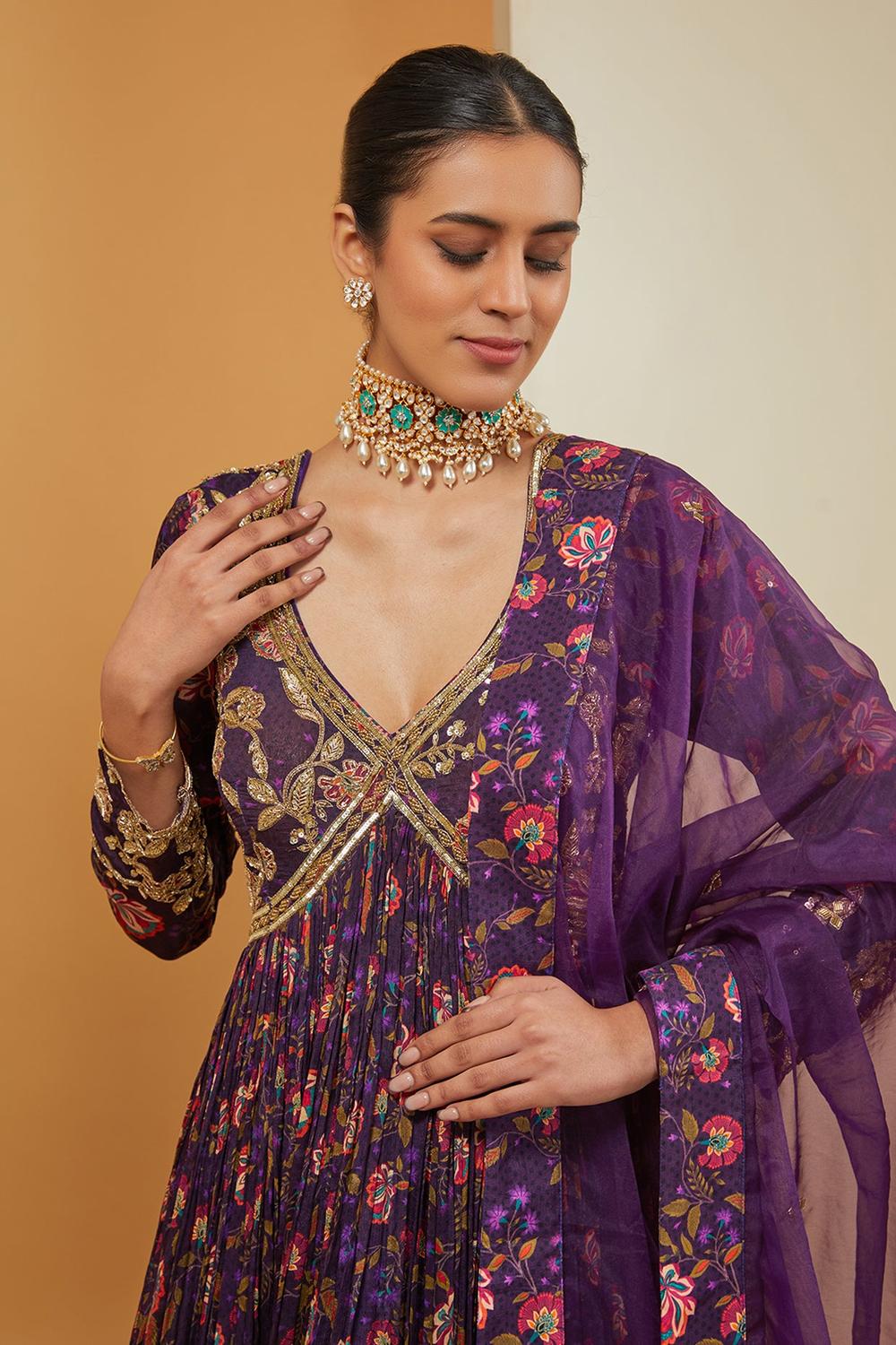 anarkali dress purple Purple Anarkali Dress Light Purple Art Silk Long Anarkali Suit 4804