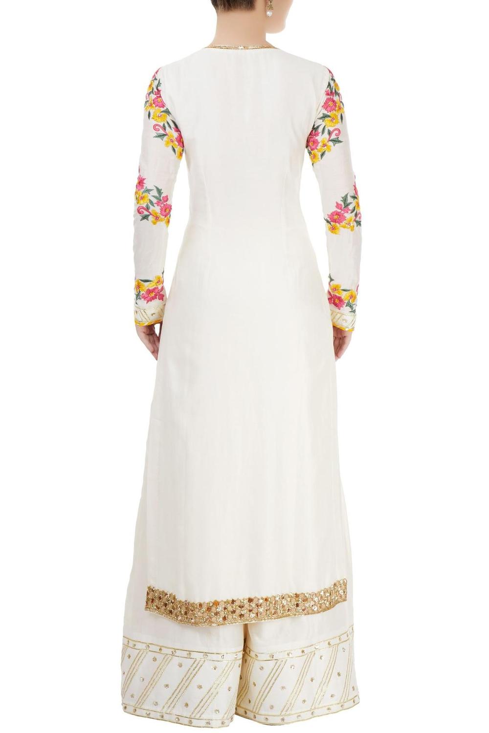 White Embroidered Kurta Set