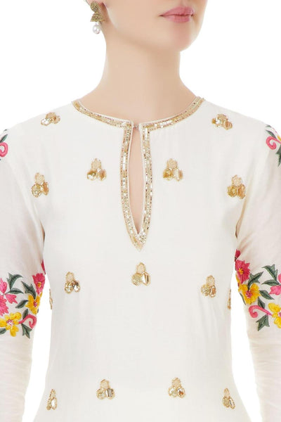 White Embroidered Kurta Set