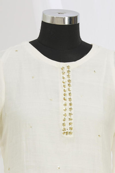 White Embroidered Kurta Set