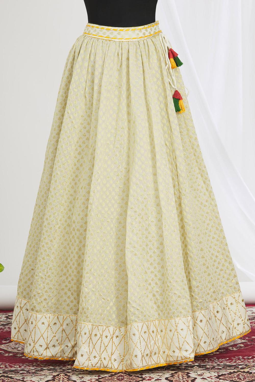 White Embroidered Lehenga Set