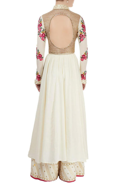 White Embroidered Palazzo Set